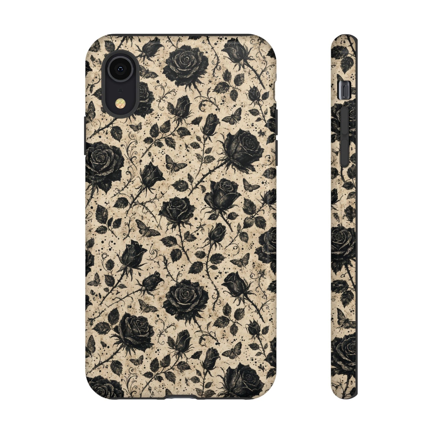 Black Rose Bone Tough Case
