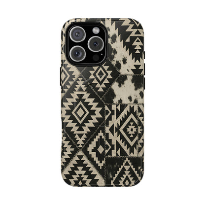 Black Aztec Quilt Magnetic Case