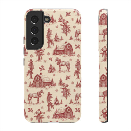 Christmas Toile Tough Case