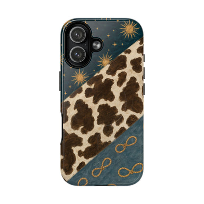 Sunburst Cowhide Swath Magnetic Case