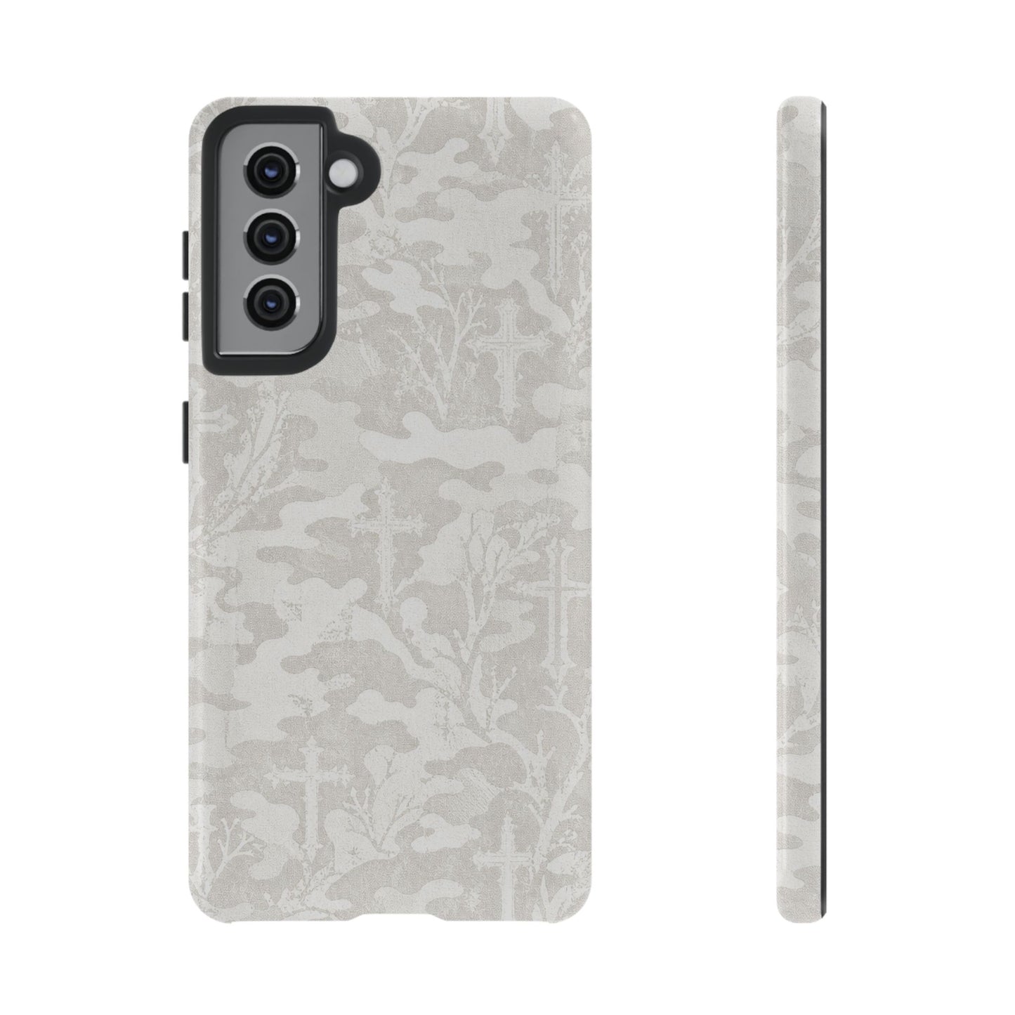 White Camo Cross Tough Case