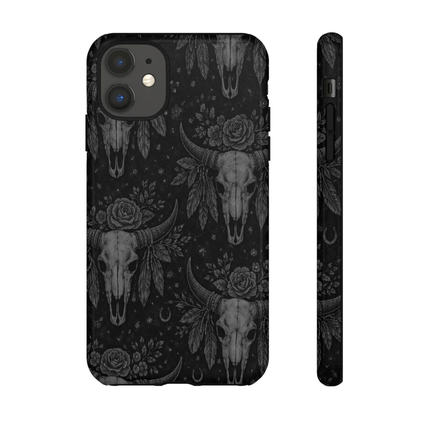Western Noir Bull Skulls Tough Case