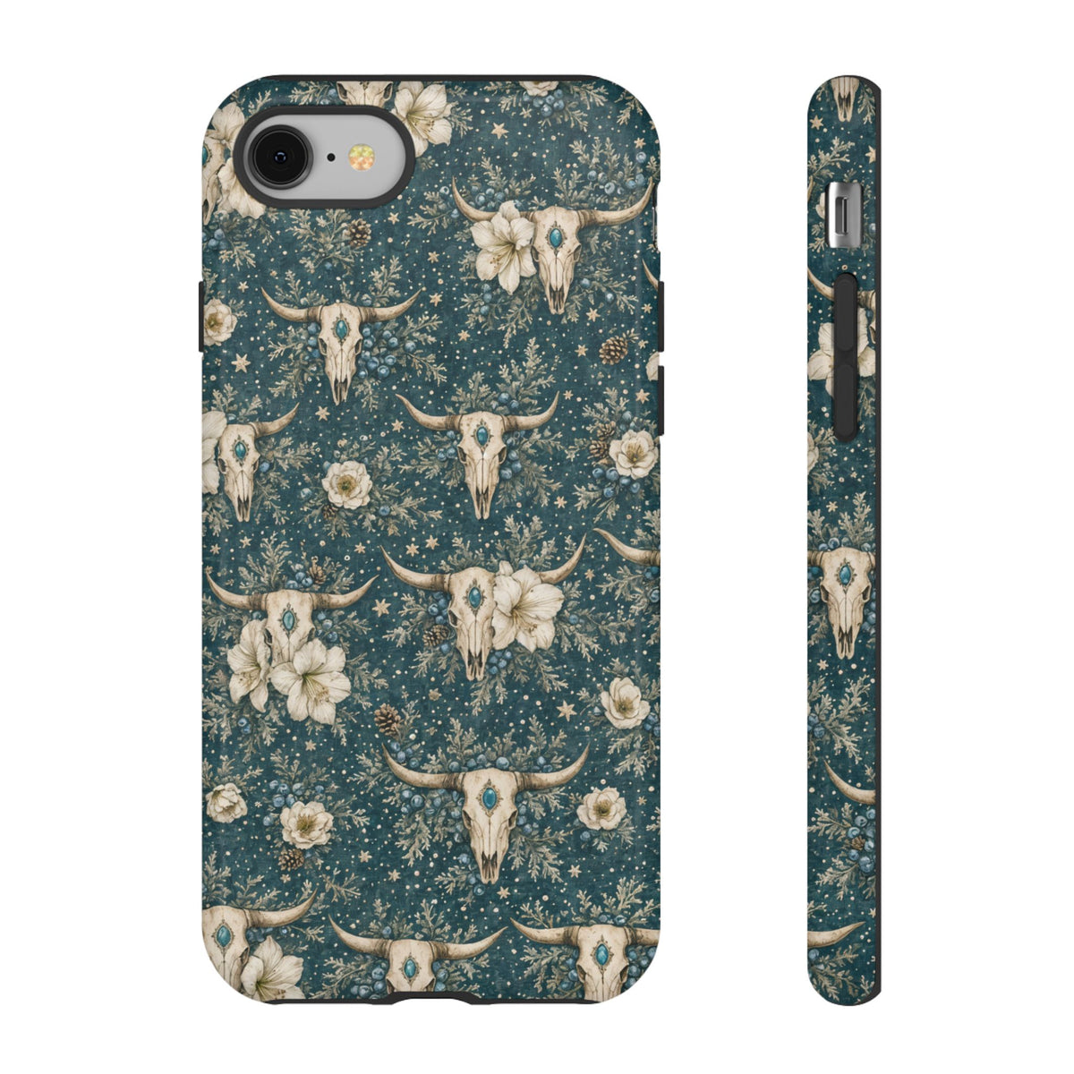 Turquoise Winter Skull Tough Case