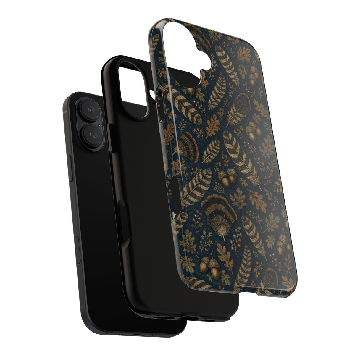 Navy Feathers Tough Case