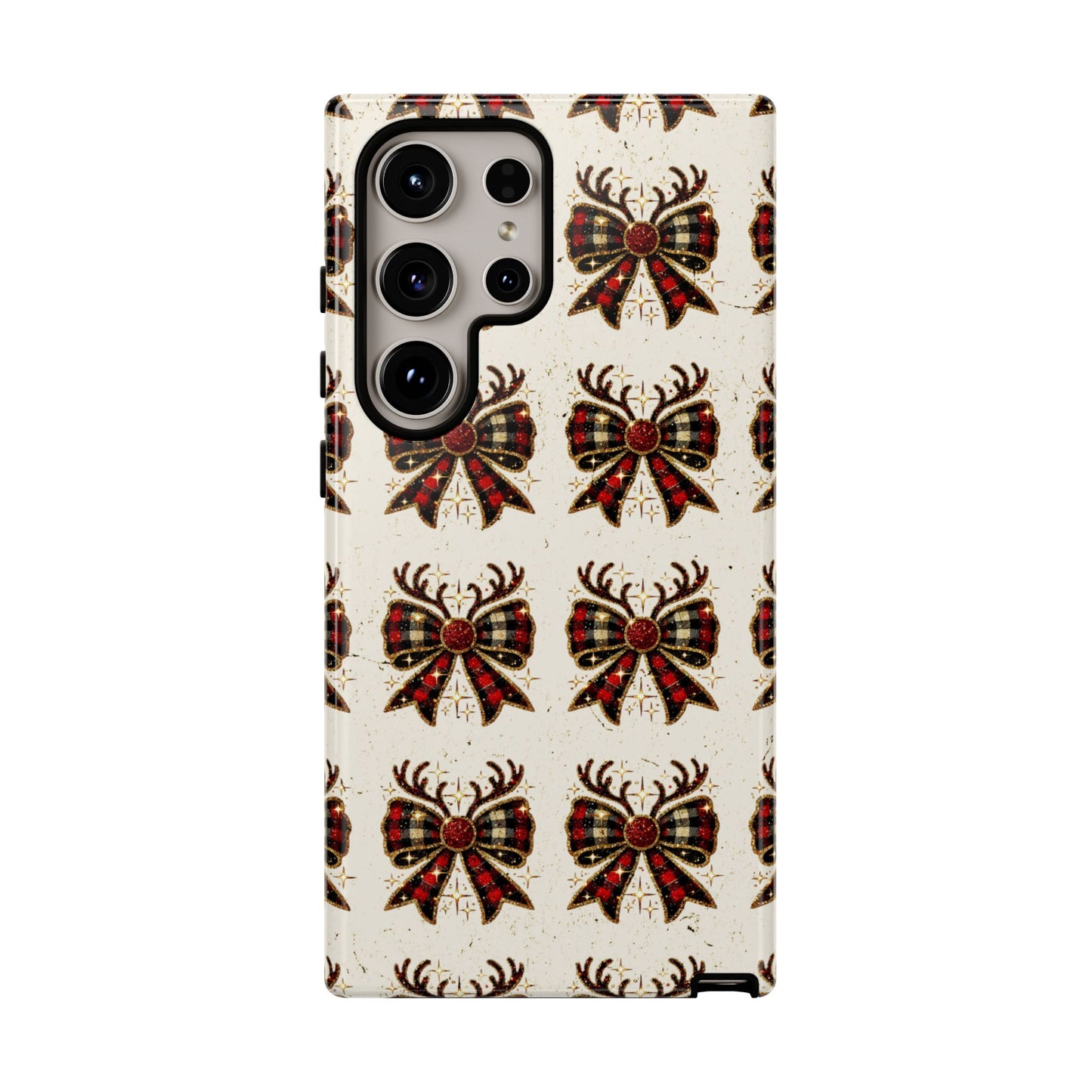 Christmas Antlers + Bows Tough Case