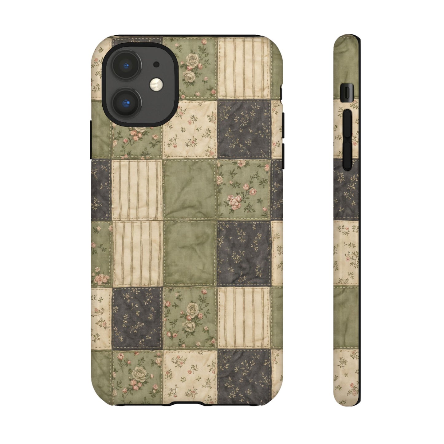 Sage Floral Patchwork Tough Case
