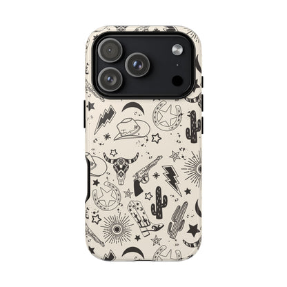 Western Doodles Tough Phone Case