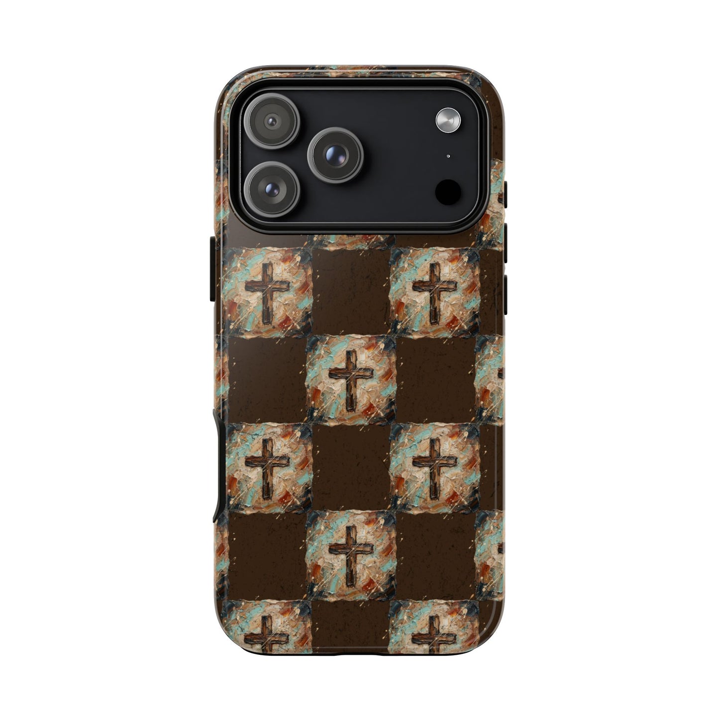Checker Painted Cross Tough Case