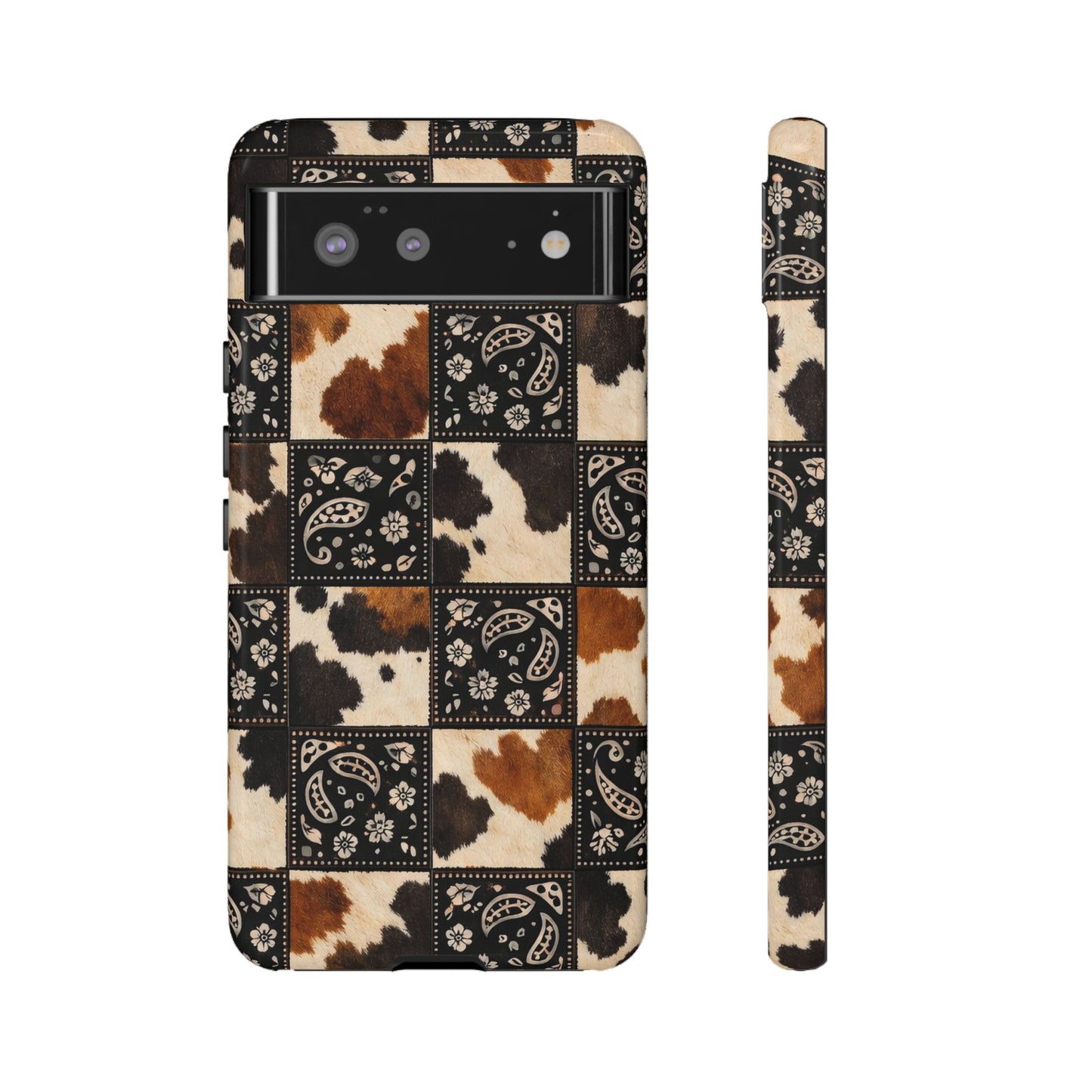 Cowhide Bandana Checkered Tough Case