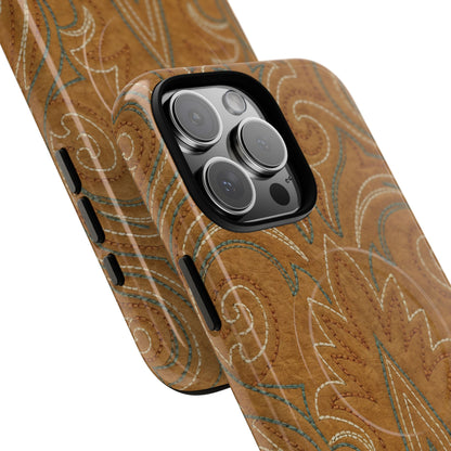 Boot Stitch Tan Magnetic Case