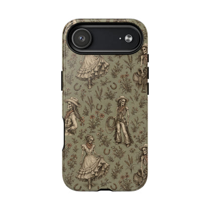 Skeleton Cowgirl Toile Magnetic Case