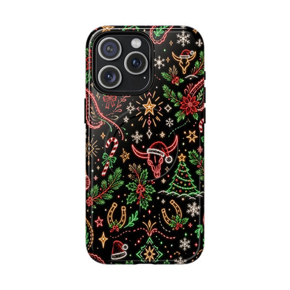 Neon Christmas Skulls Magnetic Case