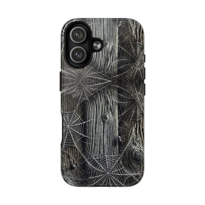 Spiderwebs Barnwood Magnetic Case
