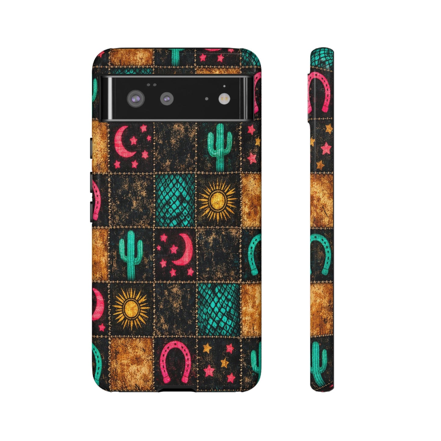 Neon Cactus Patchwork Tough Case