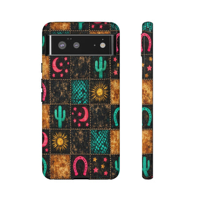 Neon Cactus Patchwork Tough Case