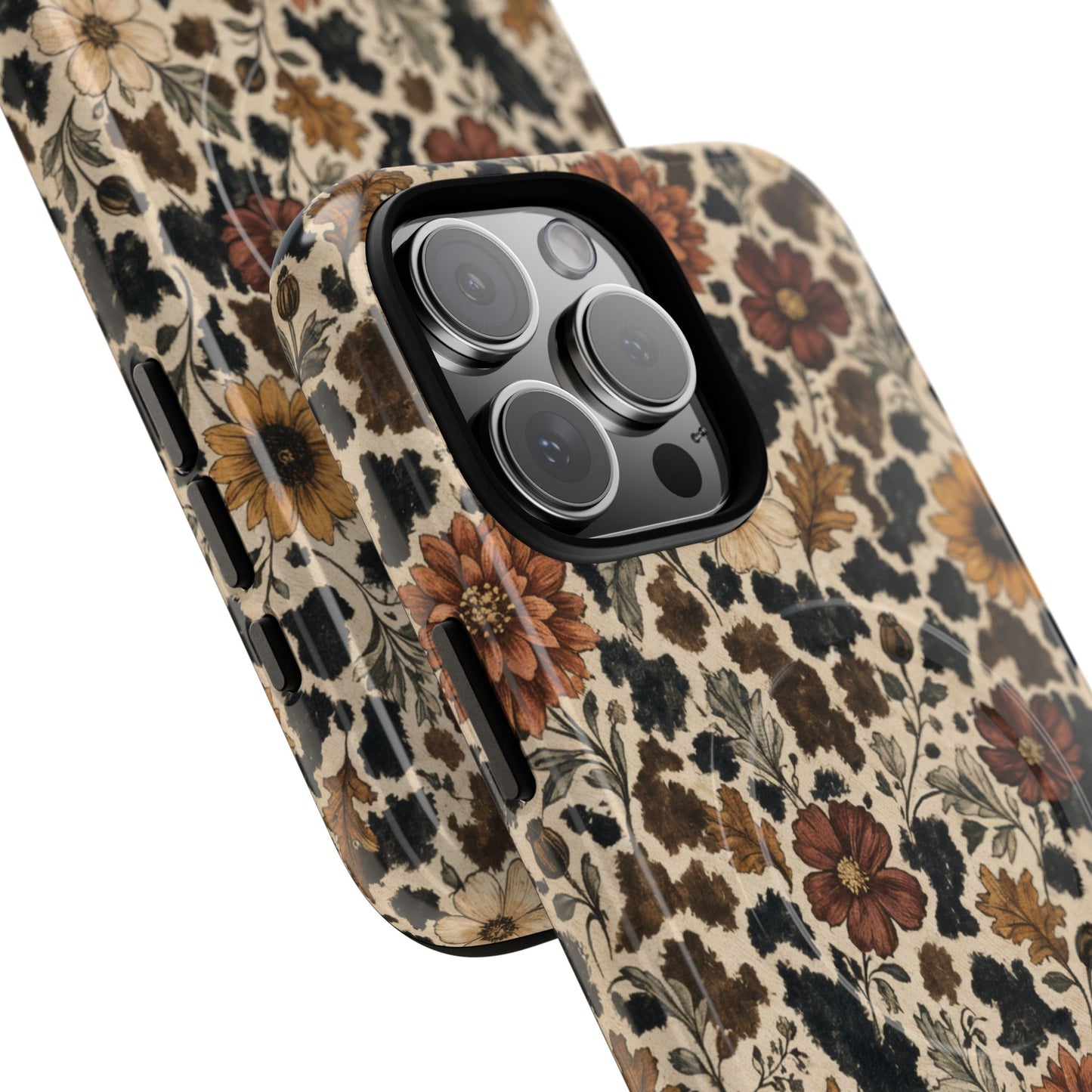 Autumn Cowhide Bloom Magnetic Case