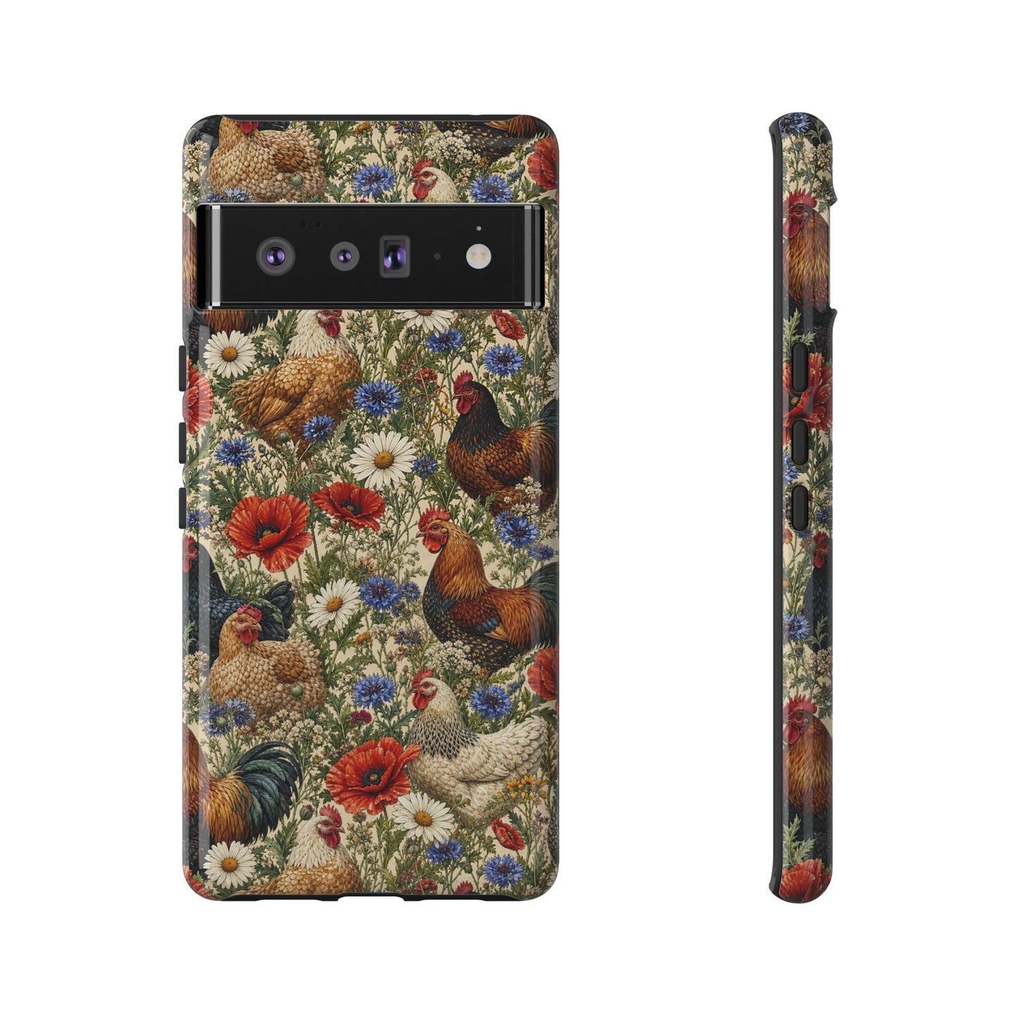 Patriotic Floral Chickens Tough Case