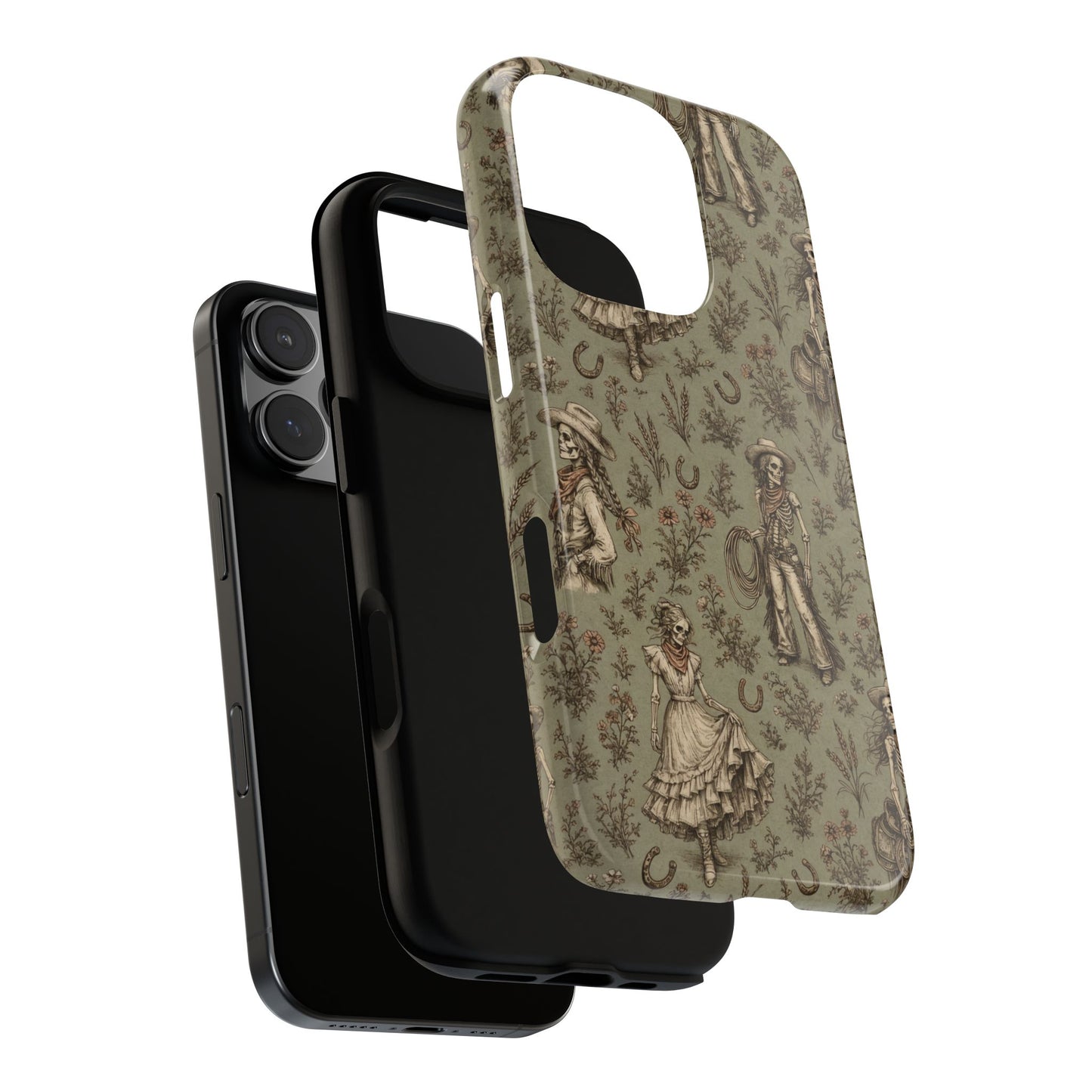Skeleton Cowgirl Toile Tough Case