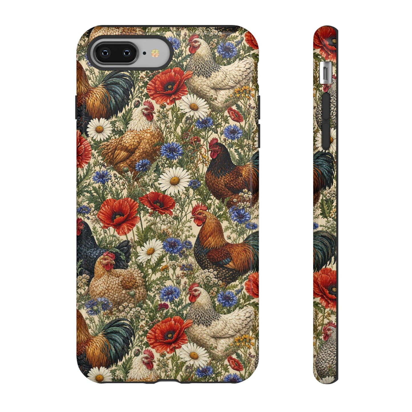Patriotic Floral Chickens Tough Case