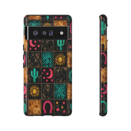 Neon Cactus Patchwork Tough Case