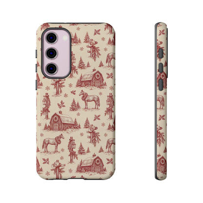Christmas Toile Tough Case