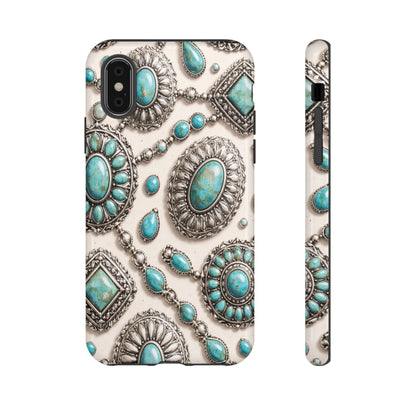 Turquoise Silver Concho Tough Case