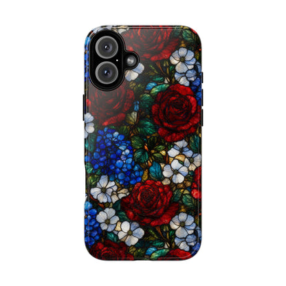 Patriotic Floral Glass Tough Case