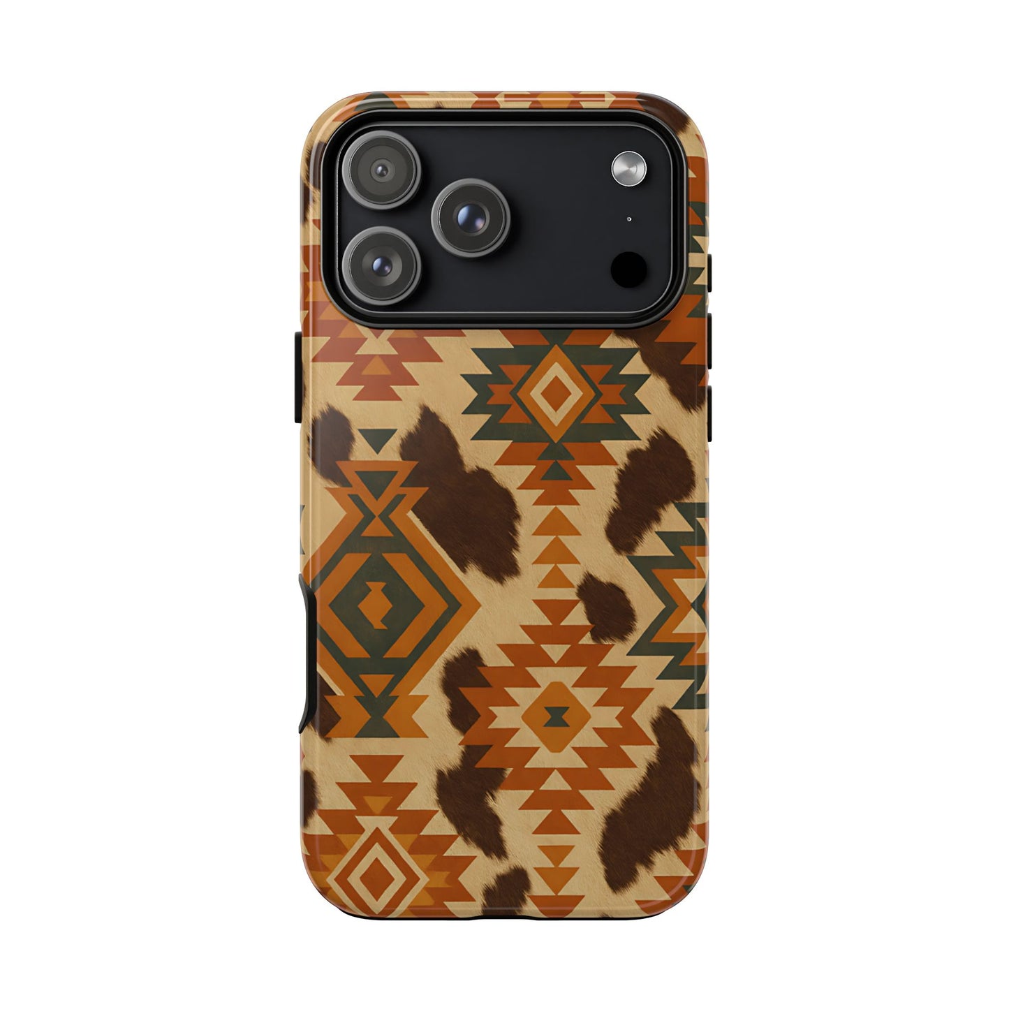 Sunset Aztec + Cowhide Tough Phone Case