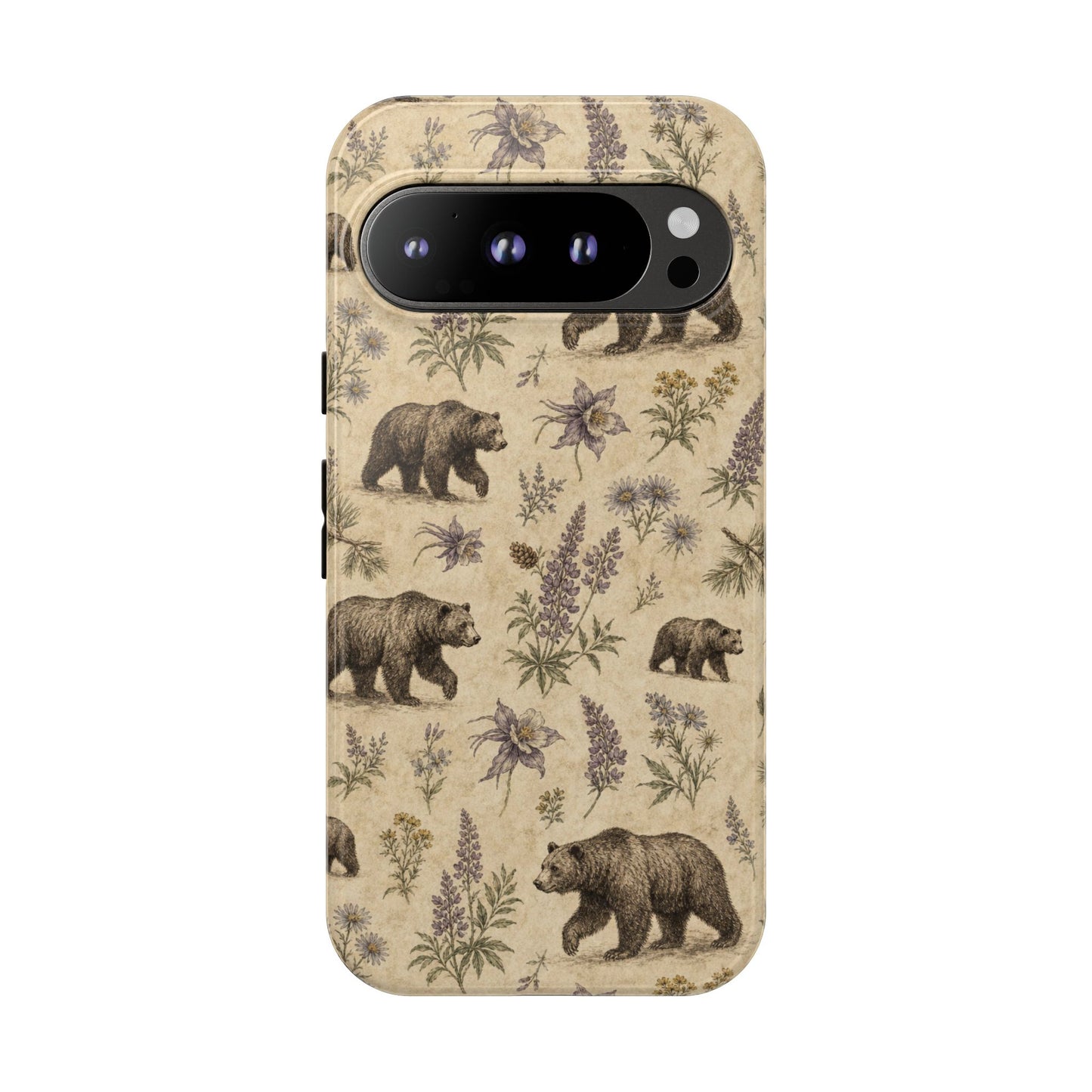 Floral Bear Tough Case