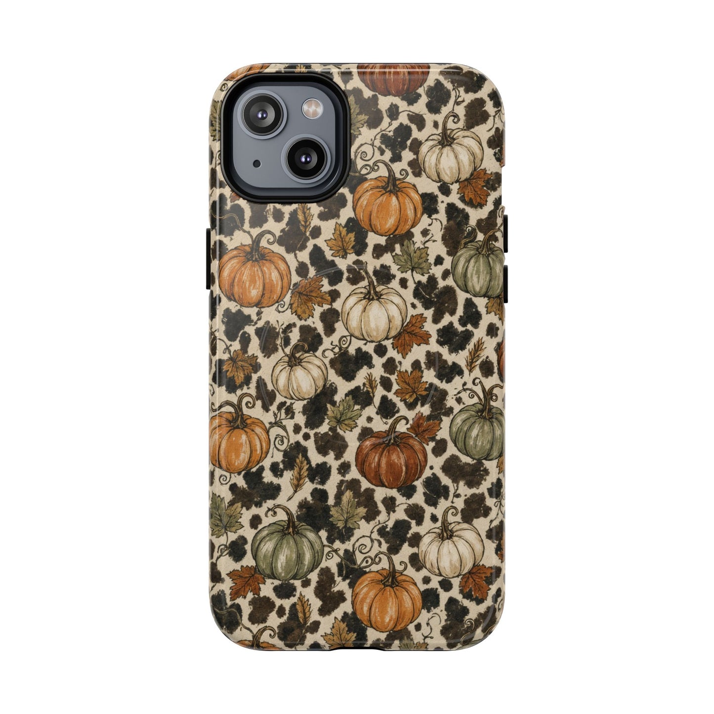 Cowhide Pumpkin Patch Magnetic Case