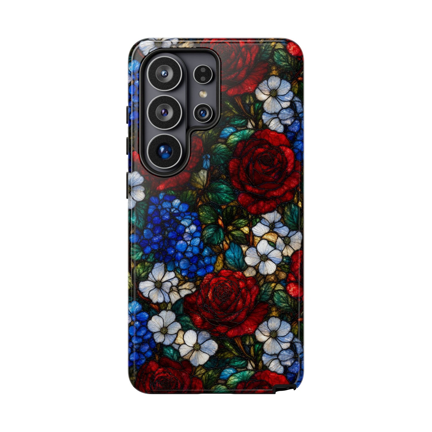 Patriotic Floral Glass Tough Case