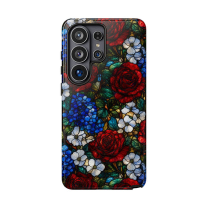Patriotic Floral Glass Tough Case