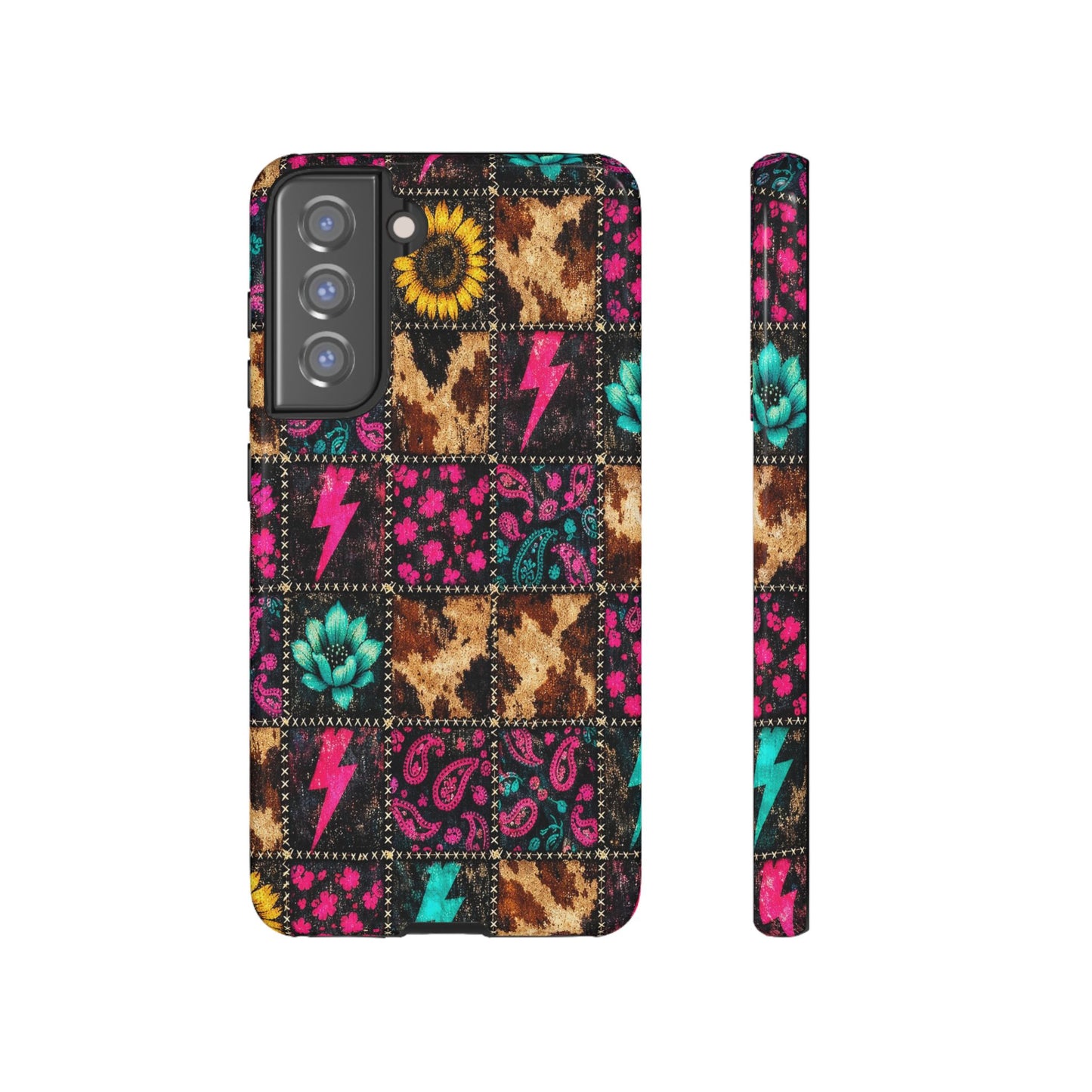 Neon Patchwork Tough Case