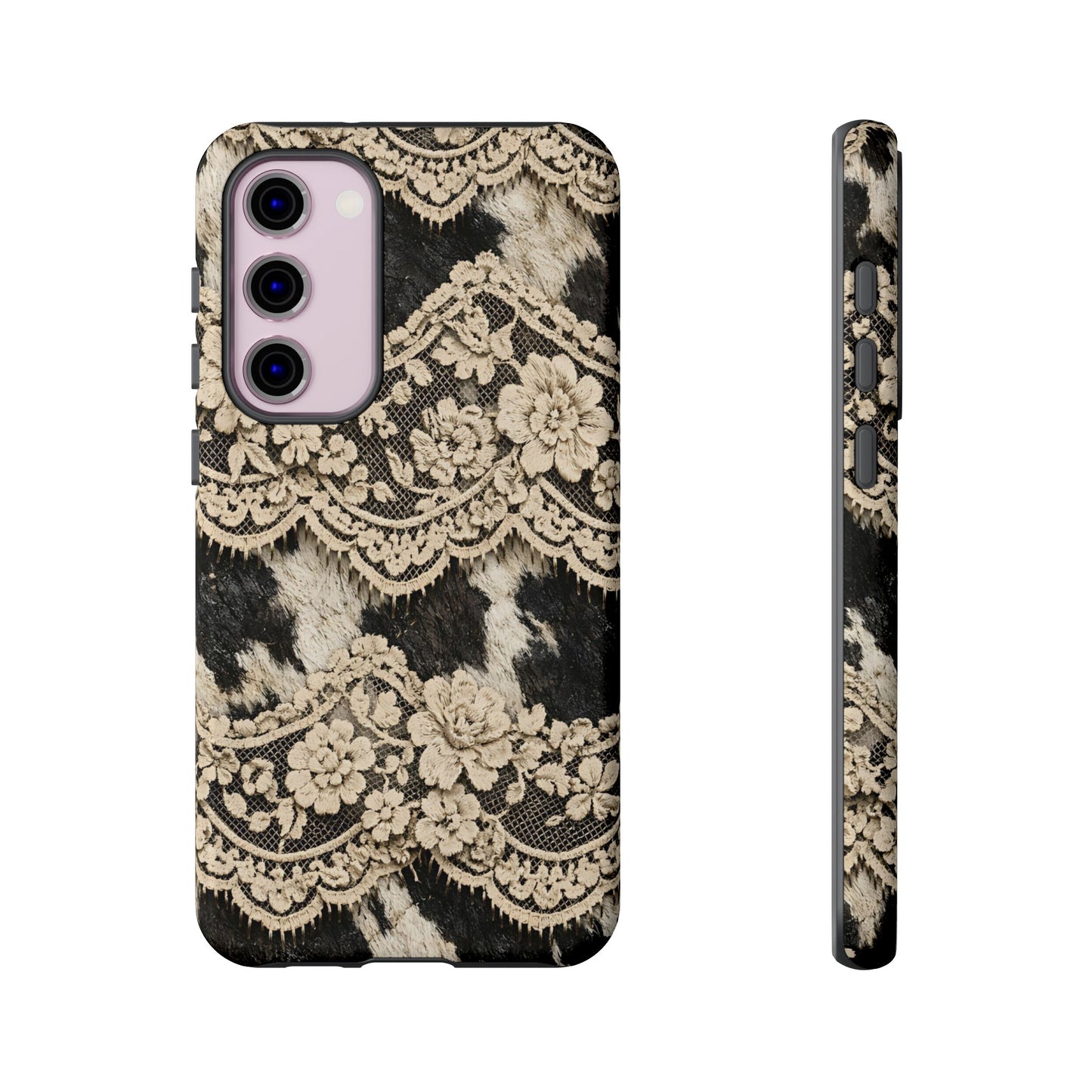 Cowhide Lace Tough Case