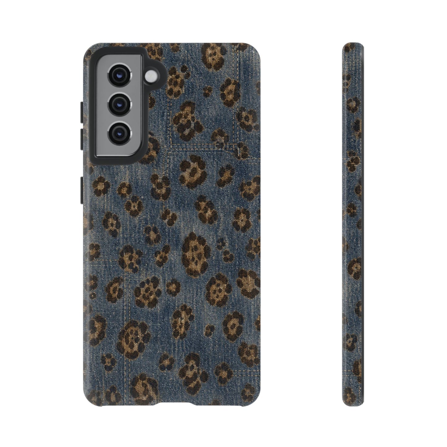 Denim Leopard Tough Case