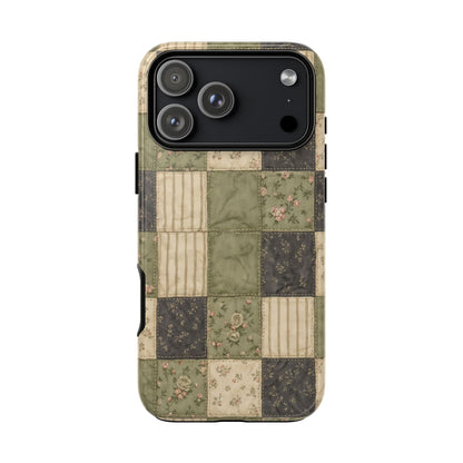 Sage Floral Patchwork Tough Case