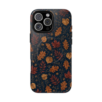Navy Oak Leaf Magnetic Case
