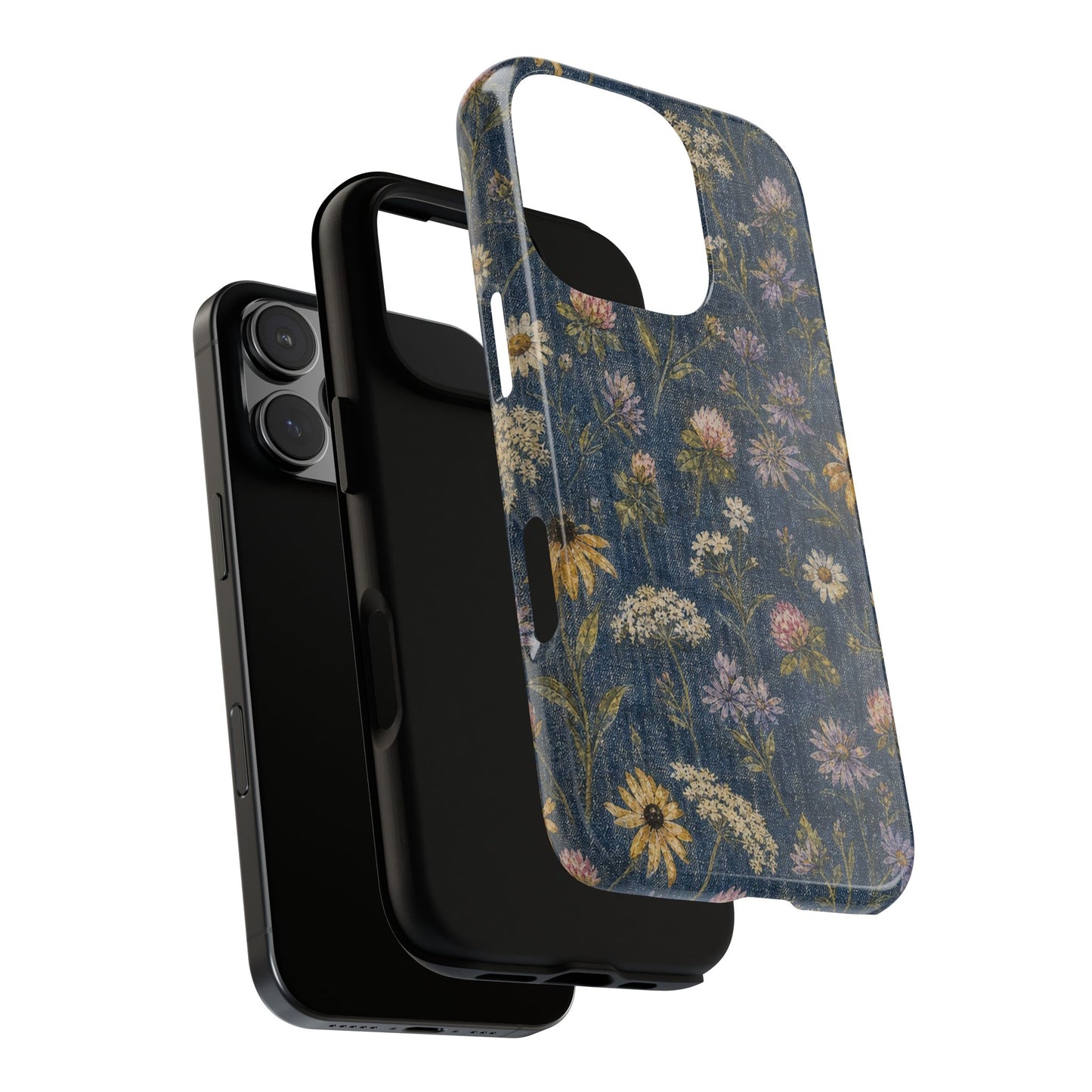 Denim Florals Tough Case