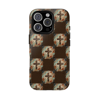 Checker Painted Cross Tough Case