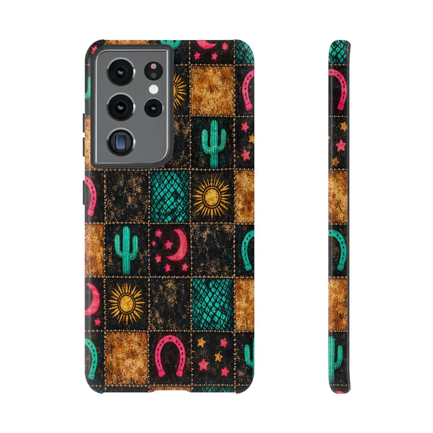 Neon Cactus Patchwork Tough Case