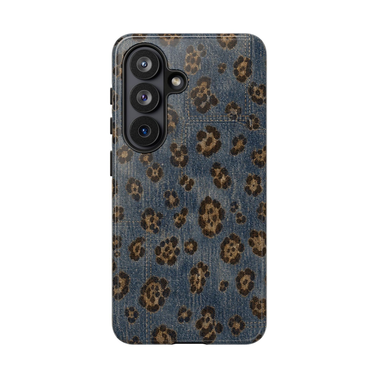 Denim Leopard Tough Case