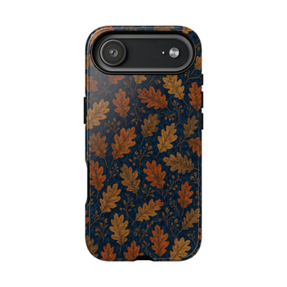Navy Autumn Leaves Tough Case