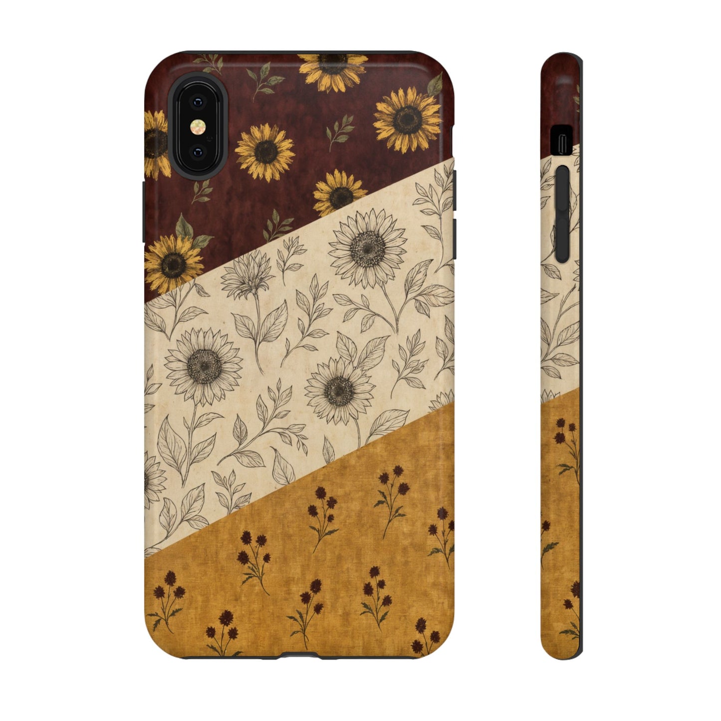 Sunflower Burgundy Swaths Tough Case