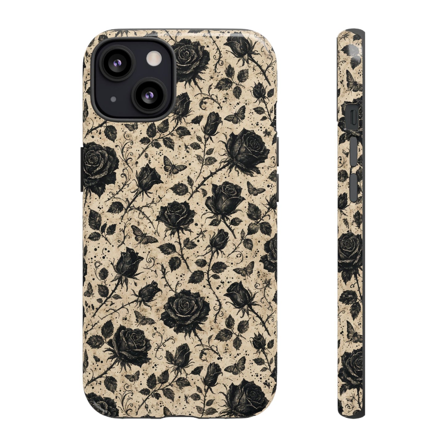 Black Rose Bone Tough Case
