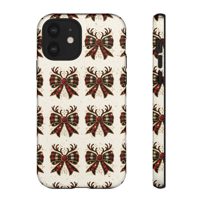 Christmas Antlers + Bows Tough Case