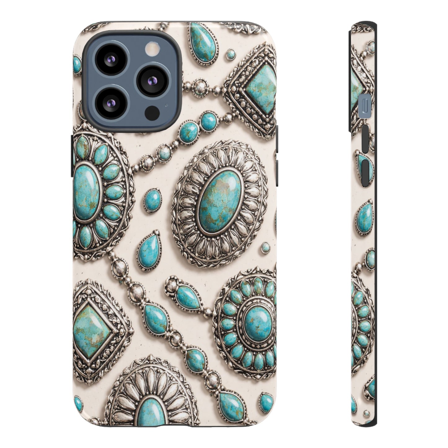 Turquoise Silver Concho Tough Case