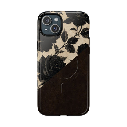 Rose Leather Magnetic Case