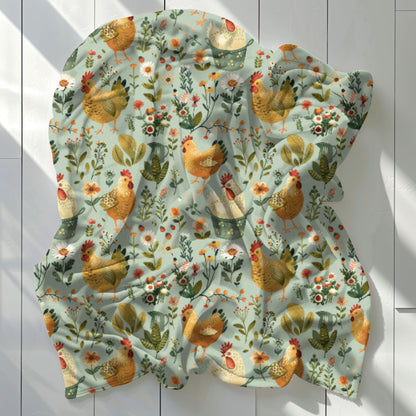 Garden Chickens Blanket