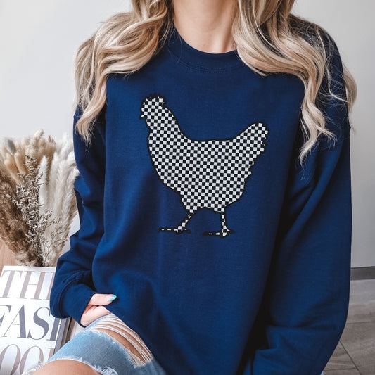 Checkered Chicken Sweatshirt