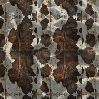 Brown Wooden Cowhide Blanket